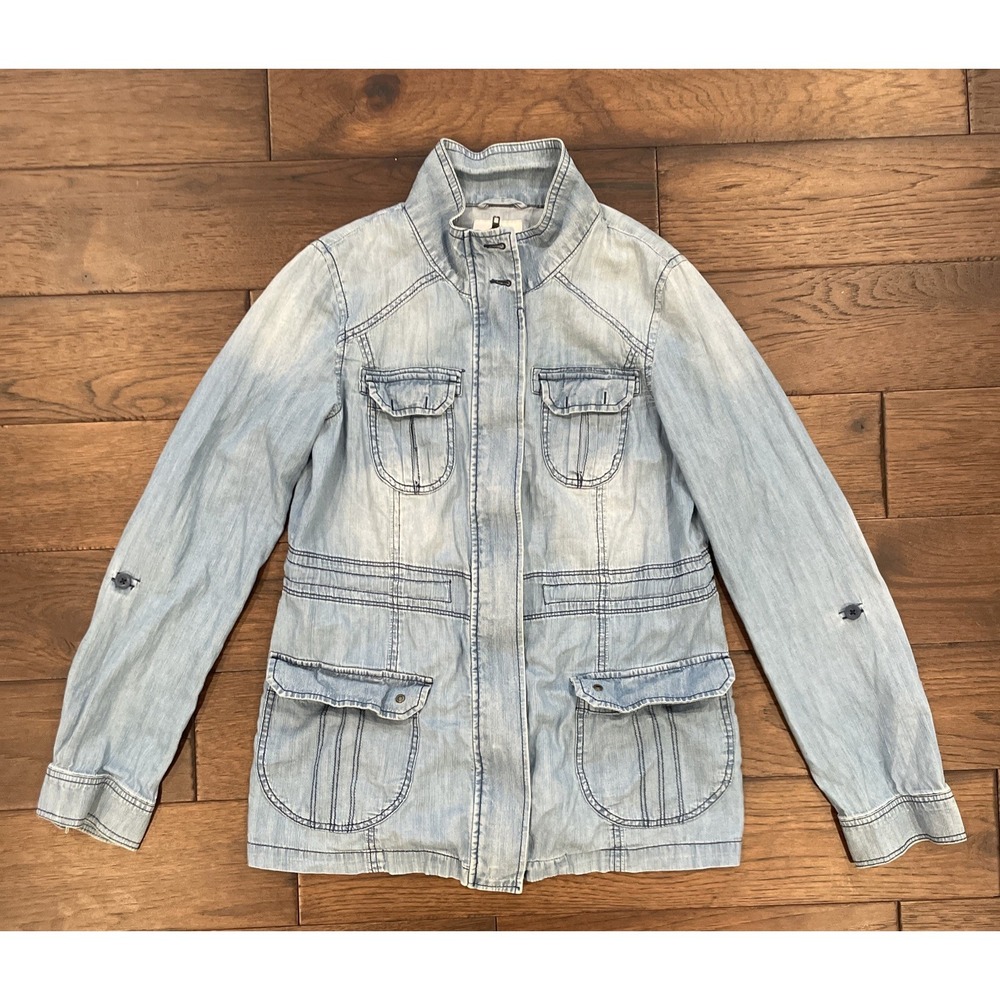St Johns‎ Bay Marrakech chambray anorak utility jacket. Size Medium